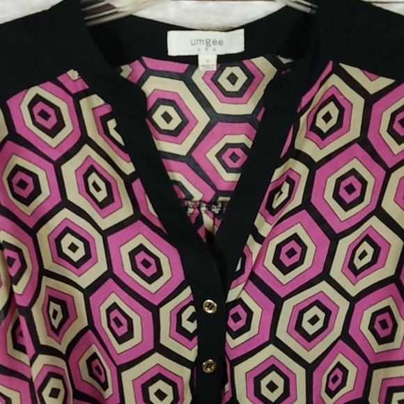 Umgee, 0128, Mauve, taupe and black dress - Picture 5 of 10